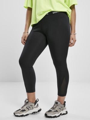 Дамски клин в черно Urban Classics Ladies Tech Mesh Pedal Pusher Leggings 