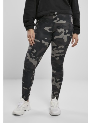 Дамски клин в сиво с камуфлажни шарки Urban Classics  Ladies High Waist Camo Tech Leggings 