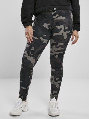 Дамски клин в сиво с камуфлажни шарки Urban Classics  Ladies High Waist Camo Tech Leggings 