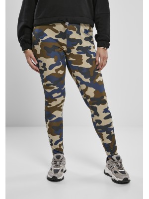 Дамски клин в цвят маслина с камуфлажни шарки Urban Classics Ladies High Waist Camo Tech Leggings 