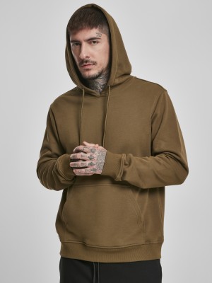 Мъжки суичър в цвят маслина Urban Classics Basic Terry Hoodie 
