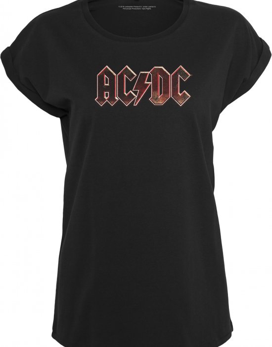 Дамска тениска Merchcode AC/DC Voltage в черен цвят, Mister Tee, Тениски - Complex.bg
