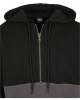 Мъжки суичър в черно и сиво Urban Classics Relaxed Half Zip Hoodie, Urban Classics, Суичъри с цип - Complex.bg