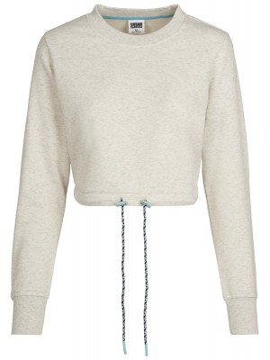Дамска блуза в сиво Urban Classics Ladies Oversized Cropped Crewneck