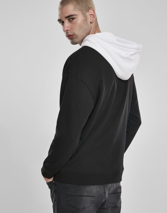 Мъжки суичър в черно Urban Classics Oversized Hooded Crew, Urban Classics, Суичъри - Complex.bg