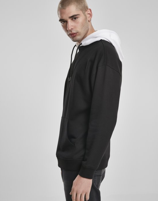 Мъжки суичър в черно Urban Classics Oversized Hooded Crew, Urban Classics, Суичъри - Complex.bg