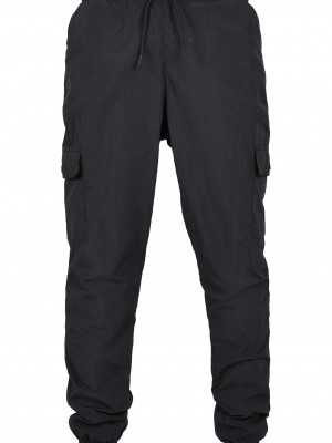 Мъжки карго панталони в черно Urban Classics Cargo Nylon Track