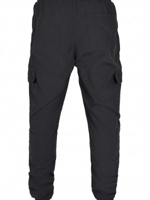 Мъжки карго панталони в черно Urban Classics Cargo Nylon Track