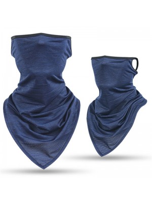 Бандана маска с уши HoodStyle Bandana изчистено тъмносиньо