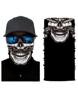 Бандана шал HoodStyle Bandana в черно с череп и пищови