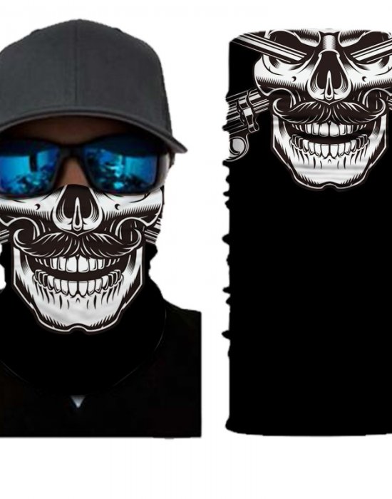 Бандана шал HoodStyle Bandana в черно с череп и пищови, Hoodstyle, Бандана шал - Complex.bg