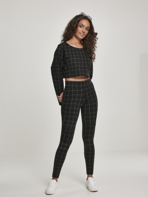 Дамски клин в черно Urban Classics Ladies Check High Waist Leggings Дамски клин в черно Urban Classics Ladies Check High Waist Leggings