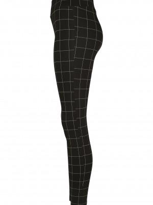 Дамски клин в черно Urban Classics Ladies Check High Waist Leggings