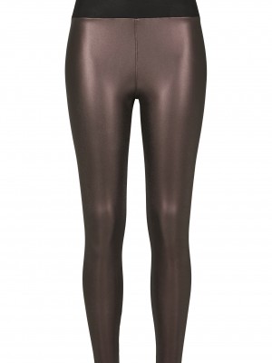 Дамски кожен клин в черно Urban Classics Ladies Faux Leather High Waist Leggings