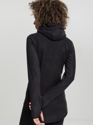 Дамски суичър в черно Urban Classics Ladies Polar Fleece Zip Hoody 