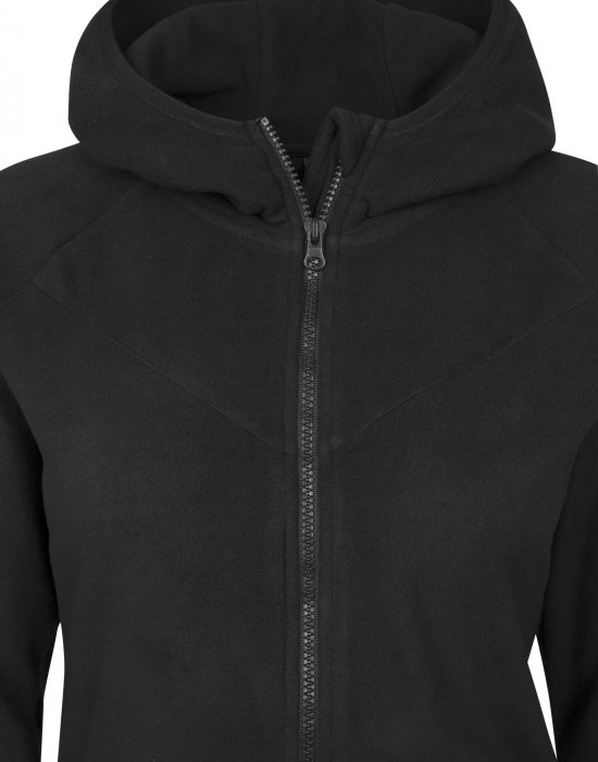 Дамски суичър в черно Urban Classics Ladies Polar Fleece Zip Hoody, Urban Classics, Суичъри - Complex.bg