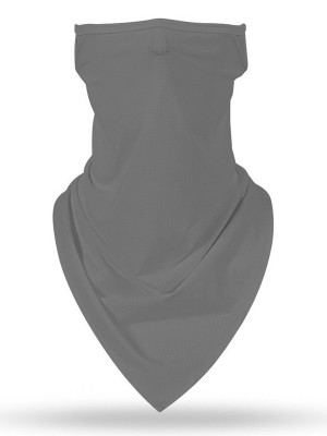 Бандана маска с уши HoodStyle Bandana в изчистен сив цвят