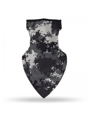 Бандана маска с уши в сив камуфлаж принт HoodStyle Bandana