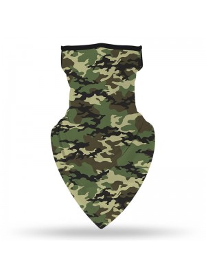 Бандана маска с уши в зелен камуфлажен принт HoodStyle Bandana