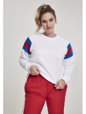 Дамска блуза в бяло от Urban Classics Ladies Sleeve Stripe Crew 
