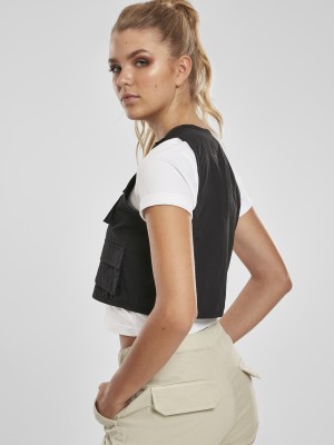 Дамска жилетка без ръкави в черно от Urban Classics Ladies Short Tactical Vest 