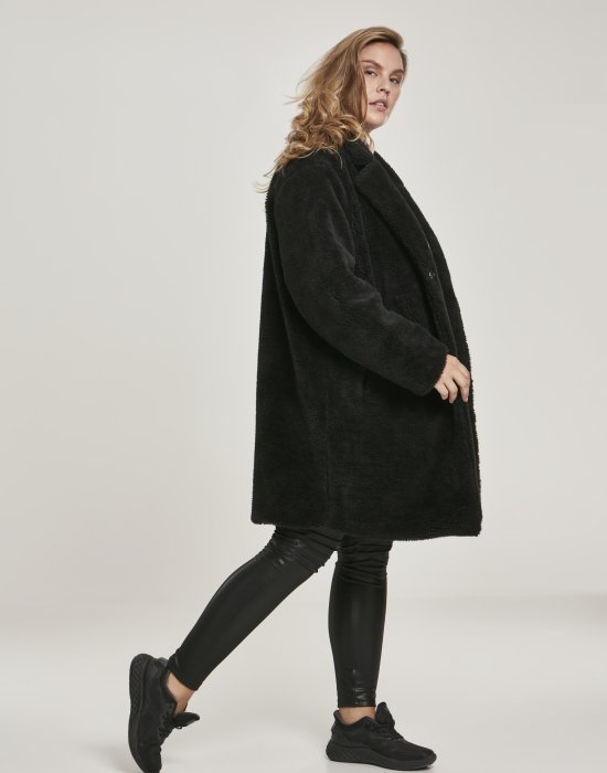 Дамско палто в черно от Urban Classics Ladies Oversized Sherpa Coat, Urban Classics, Якета - Complex.bg