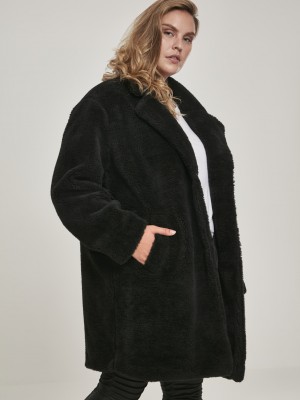 Дамско палто в черно от Urban Classics Ladies Oversized Sherpa Coat Дамско палто в черно от Urban Classics Ladies Oversized Sherpa Coat