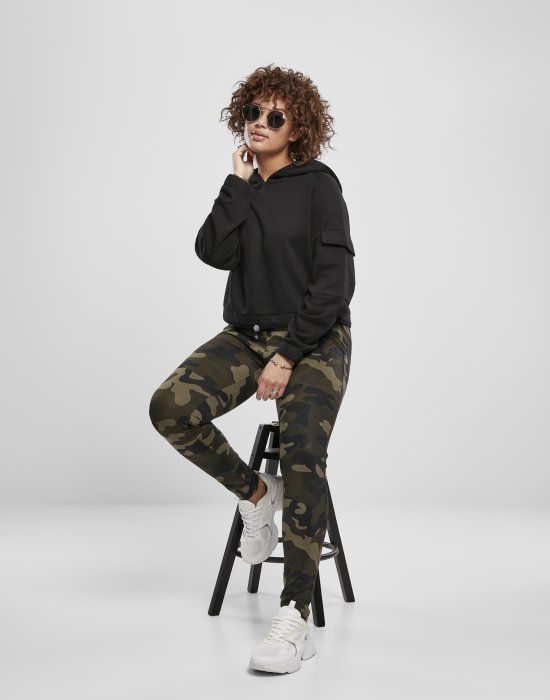 Дамски клин в камуфлажен цвят от Urban Classics Ladies High Waist Camo Tech Leggings, Urban Classics, Клинове - Complex.bg