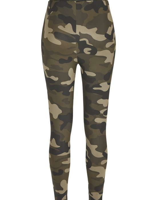 Дамски клин в камуфлажен цвят от Urban Classics Ladies High Waist Camo Tech Leggings, Urban Classics, Клинове - Complex.bg