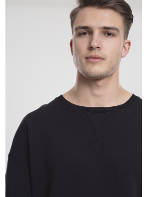 Мъжка блуза в черно Urban Classics Oversized Open Edge Crew 