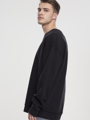 Мъжка блуза в черно Urban Classics Oversized Open Edge Crew 