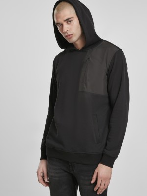 Мъжки суичър в черно Urban Classics Military Shoulder Pocket Hoodie