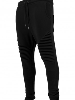 Мъжко долнище в черно Urban Classics Pleat Sweatpants 