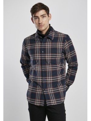 Мъжка риза в тъмносиньо каре от Urban Classics Checked Campus Shirt 