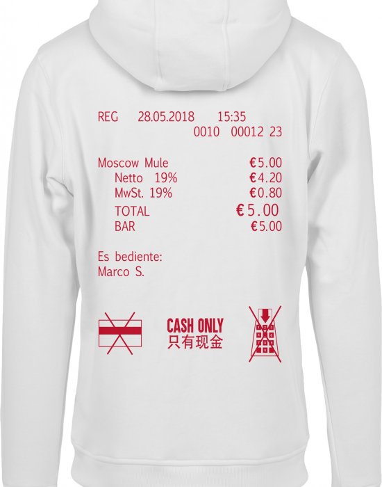 Мъжки суичър в бяло Мister Tee Cash Only Hoody, Mister Tee, Суичъри - Complex.bg