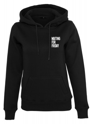 Дамски суичър в черно Мister Tee Ladies Waiting For Friday Hoody