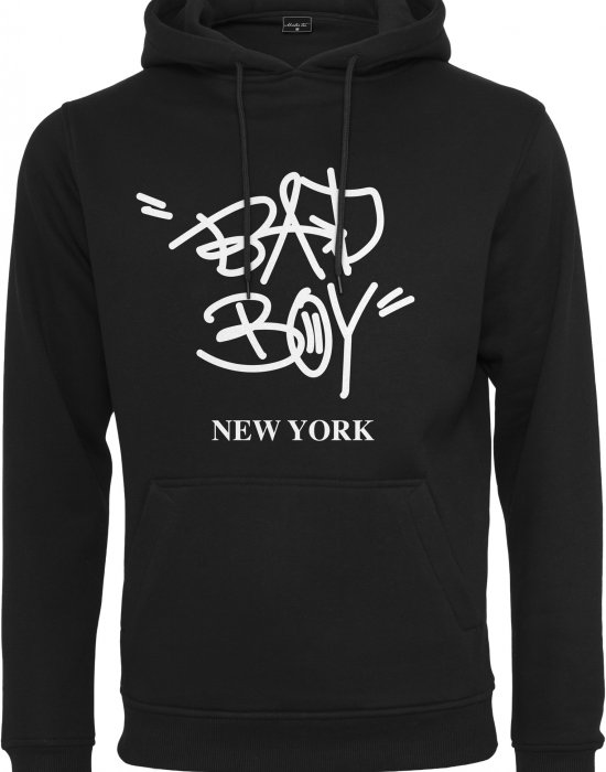 Мъжки суичър в черно Mister Tee Bad Boy New York Hoodie, Mister Tee, Суичъри - Complex.bg