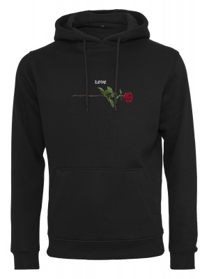 Мъжки суичър в черно Mister Tee Rose Love Hoody