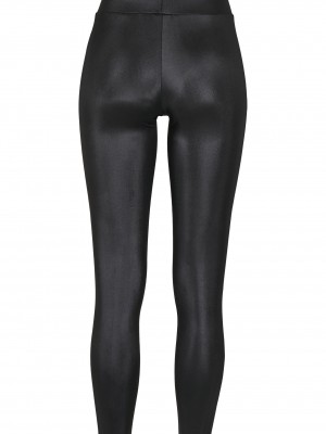 Дамски клин в черно от Urban Classics Ladies Imitation Leather Leggings 