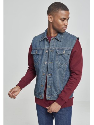 Мъжко яке без ръкави Urban Classics в синьо Denim Vest 