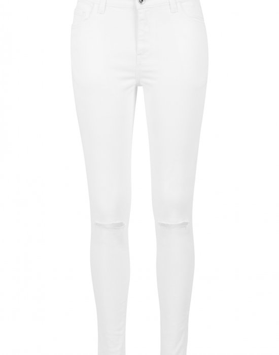 Дамски панталон в бяло Urban Classics Ladies Cut Knee Pants, Urban Classics, Панталони - Complex.bg