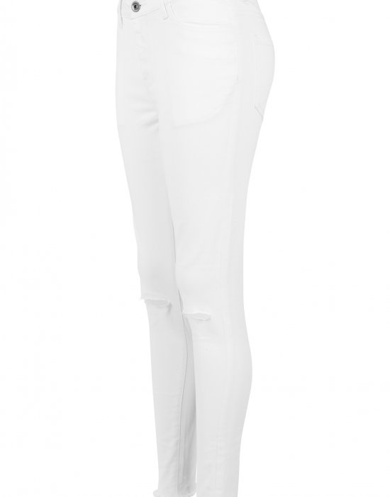 Дамски панталон в бяло Urban Classics Ladies Cut Knee Pants, Urban Classics, Панталони - Complex.bg