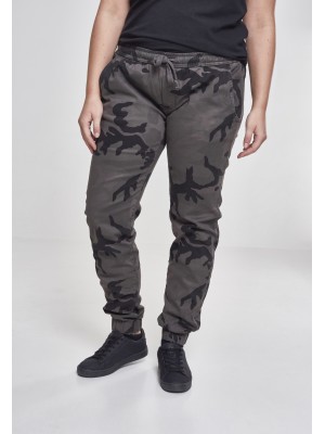 Дамски панталон в камуфлажен цвят Urban Classics Ladies Camo Jogging Pants 