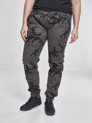 Дамски панталон в камуфлажен цвят Urban Classics Ladies Camo Jogging Pants 