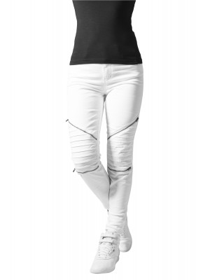 Дамски панталон в бяло Urban Classics Ladies Stretch Biker Pants