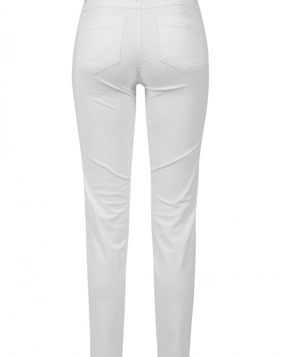 Дамски панталон в бяло Urban Classics Ladies Stretch Biker Pants, Urban Classics, Панталони - Complex.bg