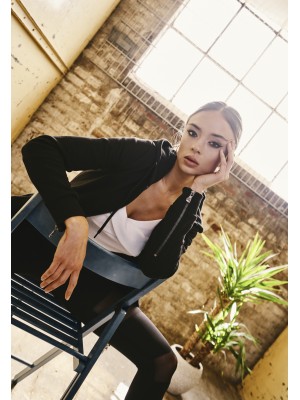 Дамско яке в черно Urban Classics Ladies Sweat Parka