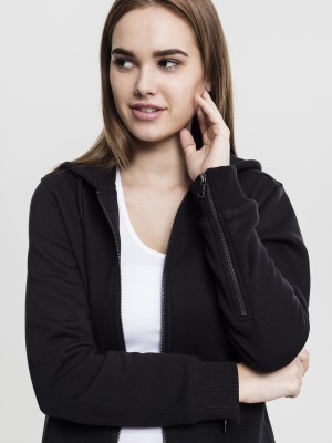 Дамско яке в черно Urban Classics Ladies Sweat Parka Дамско яке в черно Urban Classics Ladies Sweat Parka