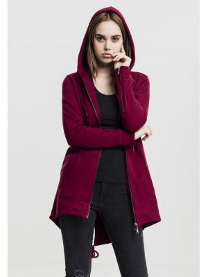 Дамско яке в цвят бургунди Urban Classics Ladies Sweat Parka