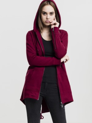 Дамско яке в цвят бургунди Urban Classics Ladies Sweat Parka Дамско яке в цвят бургунди Urban Classics Ladies Sweat Parka